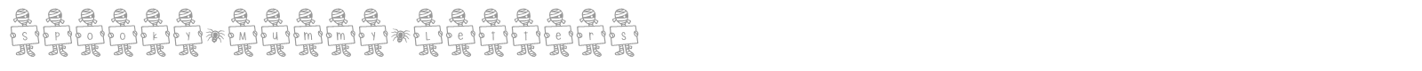 Spooky Mummy Letters font preview